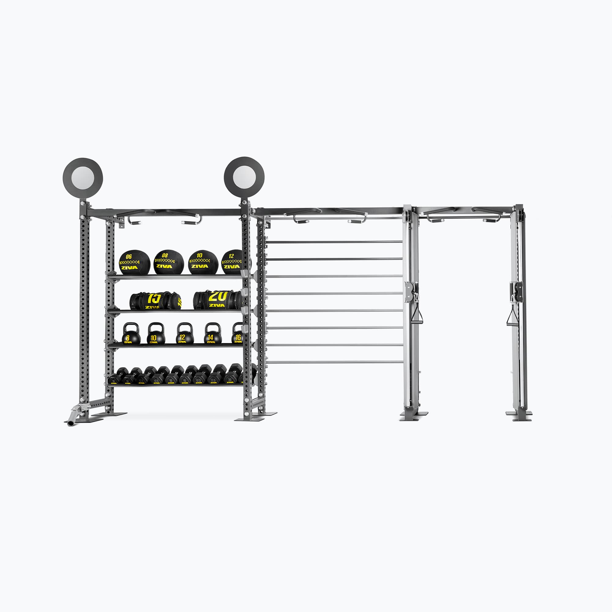 XP WALL STORAGE RACK + TRAINING BARS + XP WALL CABLE